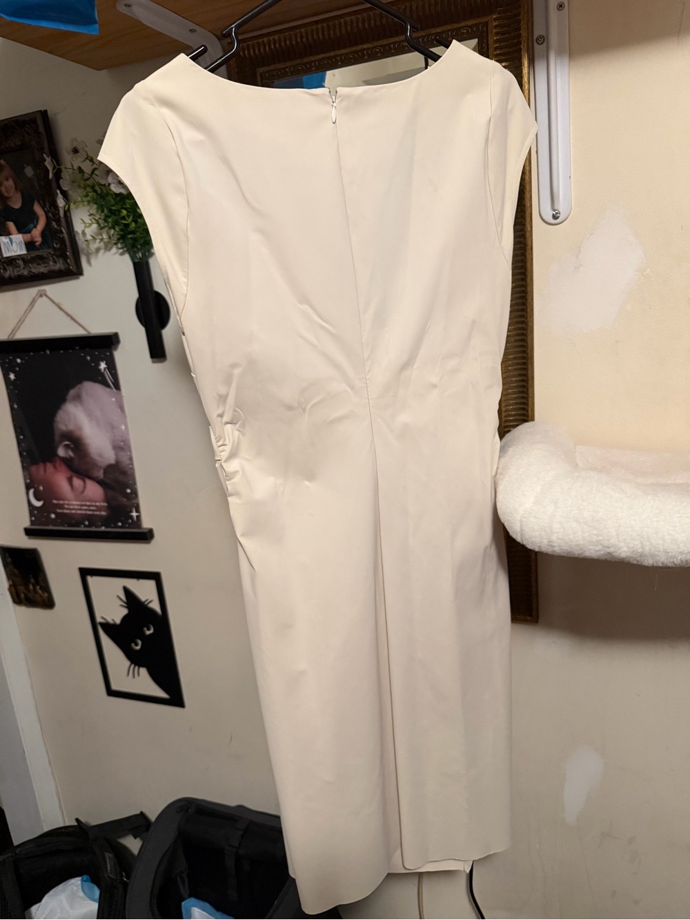 Ecru Cream Midi Sheath Dress size 8